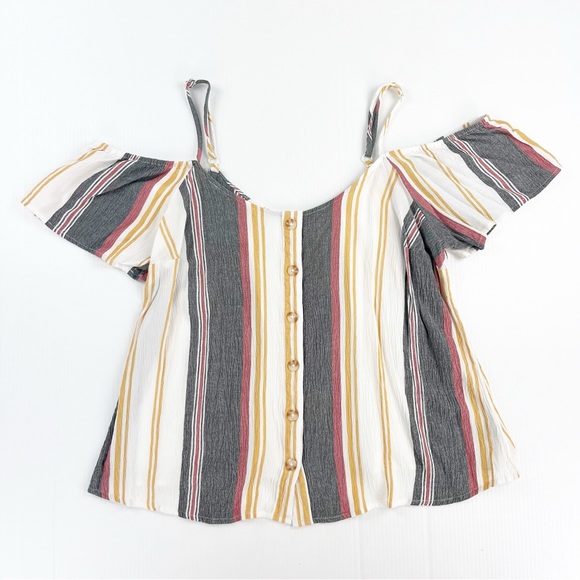 torrid Tops - Torrid Rayon Crepe Button Down Short Sleeve Blouse Tank Top